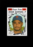 2010 Topps Heritage #498 Johan Santana AS NEW YORK METS Shortprint  MINT